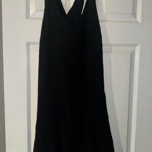 LOFT Black Halter Slip Mini Dress